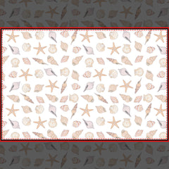 Seashells Paper Placemats, Beach Coastal Party Pad