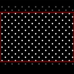 Cute black white polka dots paper placemats