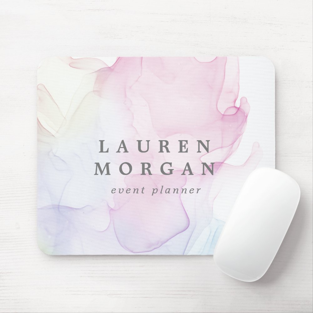 Transparent Silk Elegant Monogram Mouse Pad