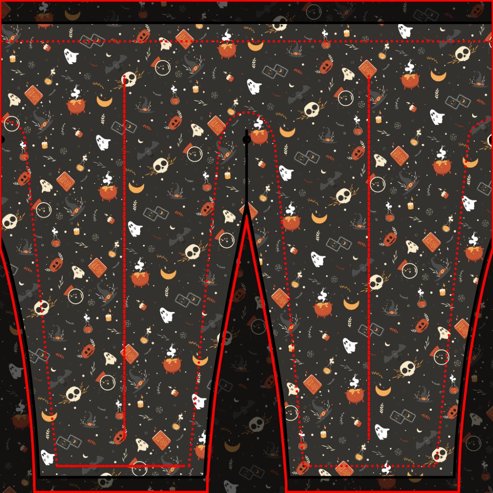 Cute Spooky Whimsical Halloween Pattern Background Leggings