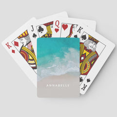 tropical sand beach ocean sunny waves modern  poker cards