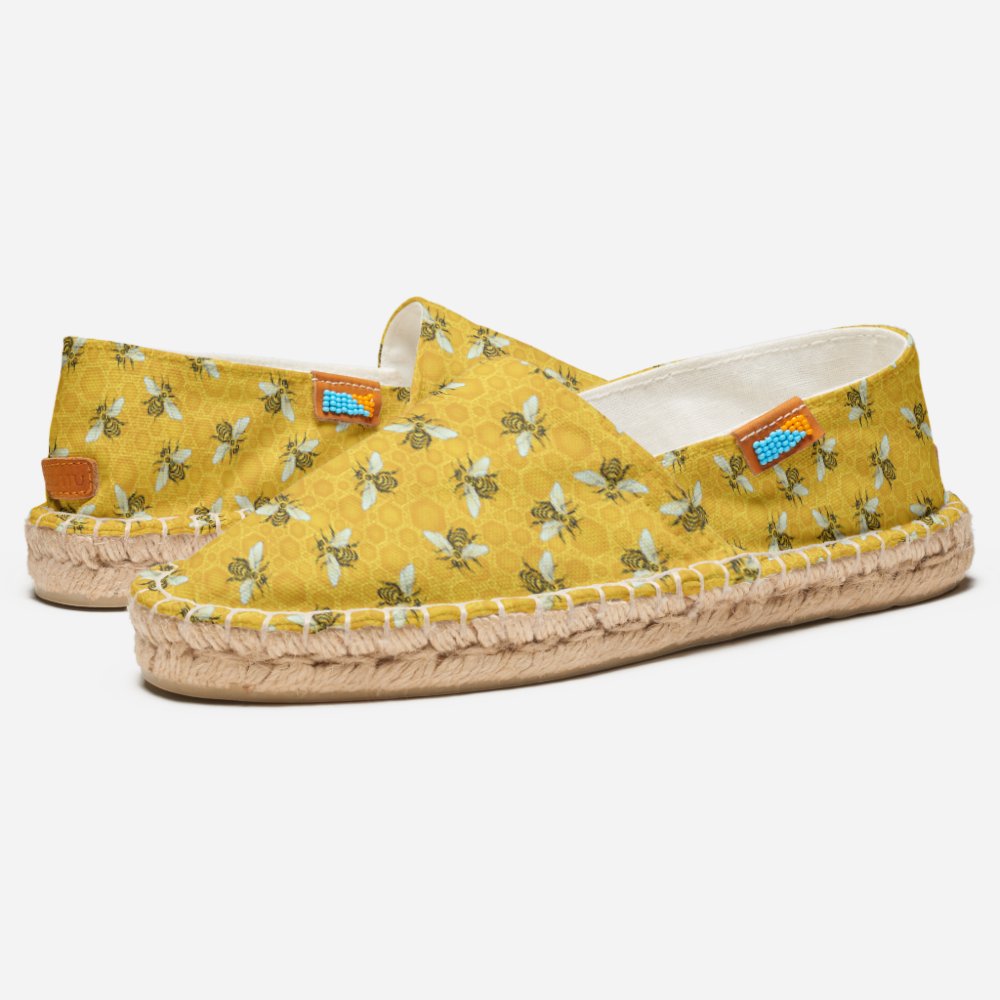 Honeybees Honeycomb Hive Bumble Bee Pattern Espadrilles