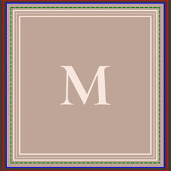 Elegant Minimalist Beige Monogram Shower Curtain