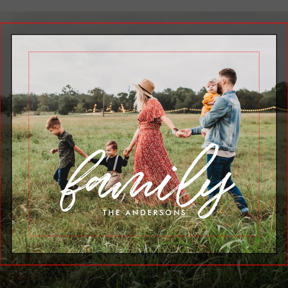 Family Modern typography overlay photo Canvas Print