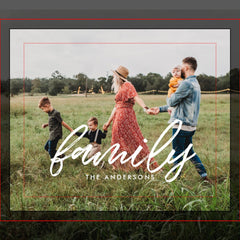 Family Modern typography overlay photo Canvas Print