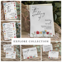 Painted Meadow Wildflower Pattern Paper Placemats