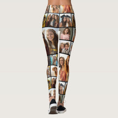Create a Custom Photo Collage with 14 Photos Leggings