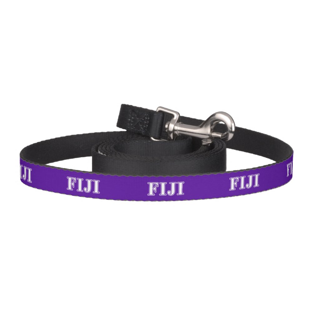Phi Gamma Delta Whie and Purple Letters Pet Leash