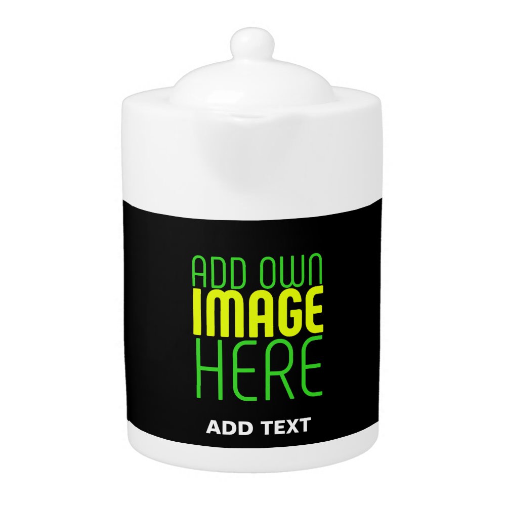 MODERN EDITABLE SIMPLE BLACK IMAGE TEXT TEMPLATE TEAPOT