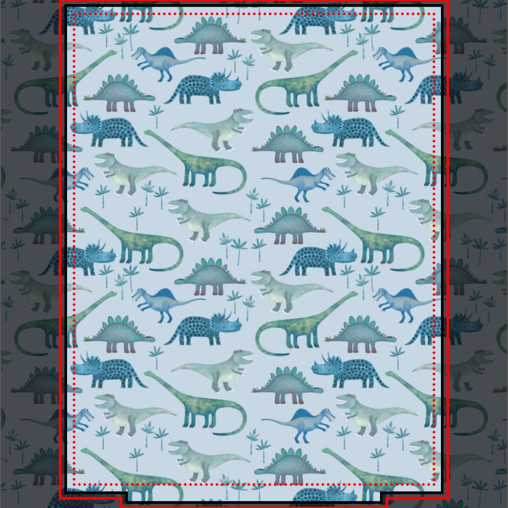 Dinosaur Pattern Blue Duvet Cover