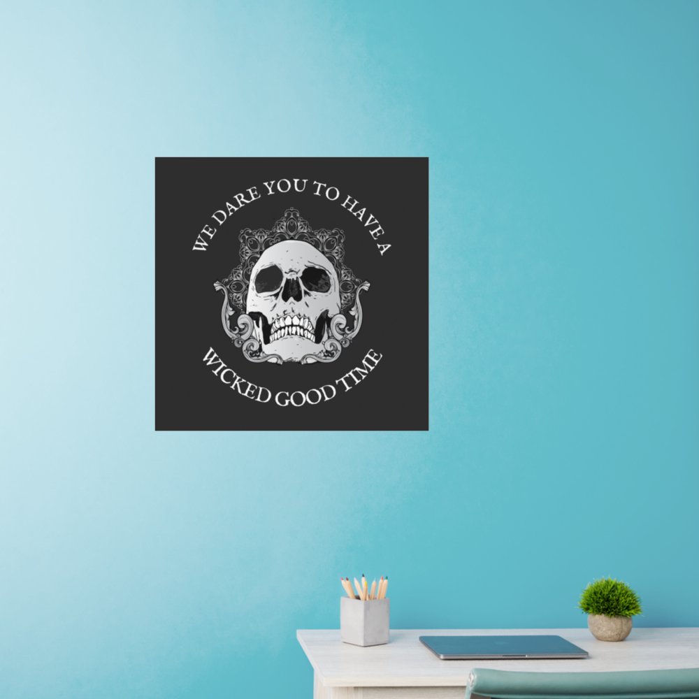 Gothic Skull Halloween Wall Decal