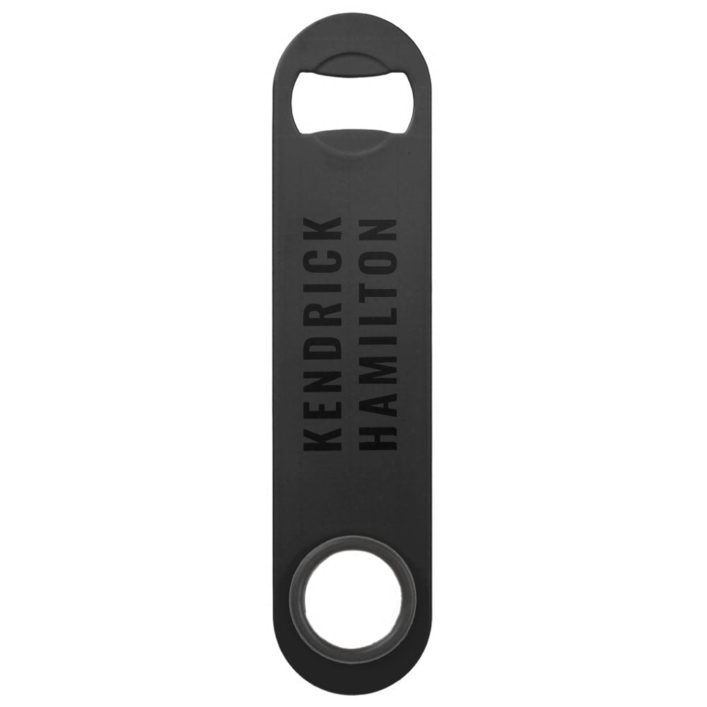 Bar Key | Personalized Black Bottle Opener Gift