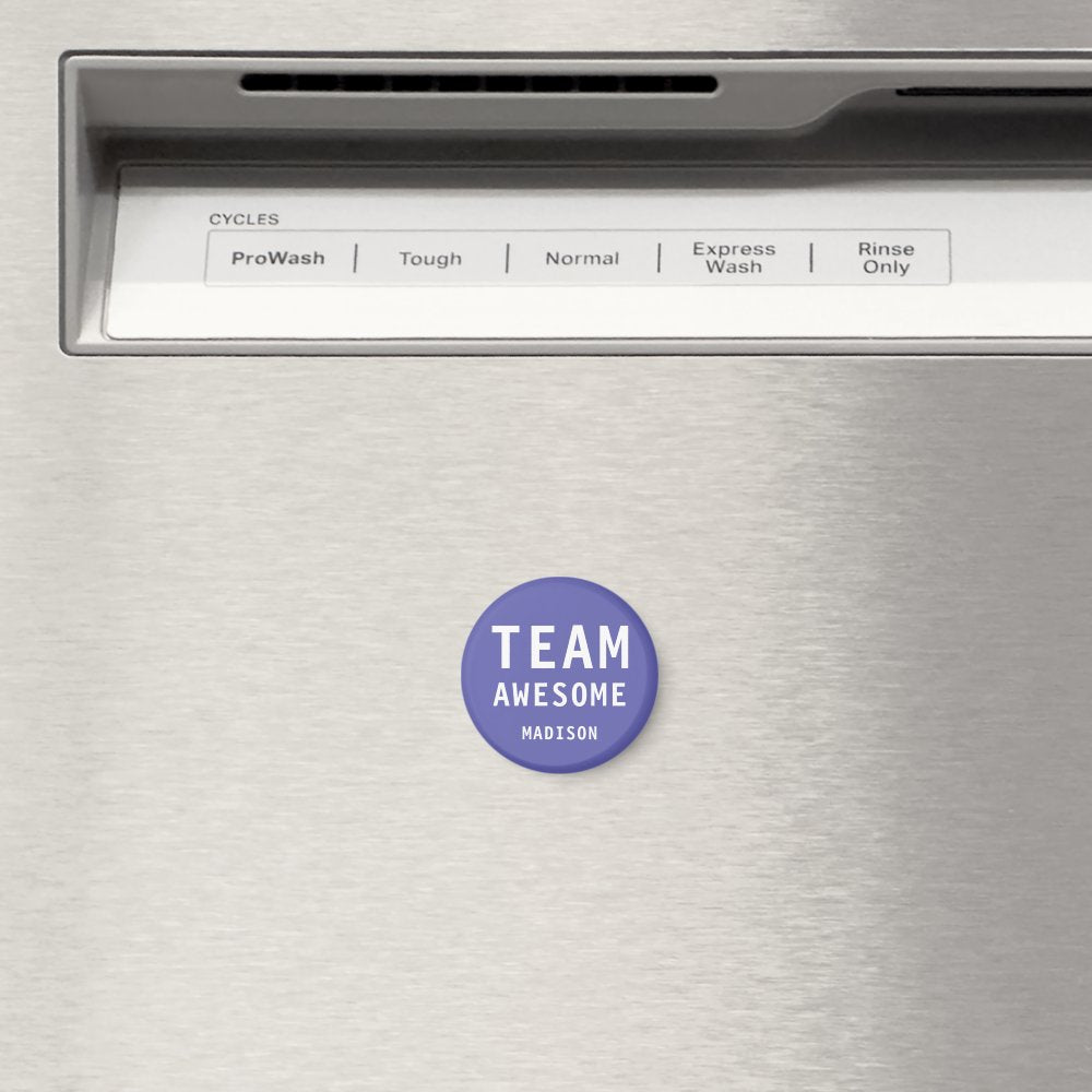 Funny Team Awesome Purple Personalized Name Magnet