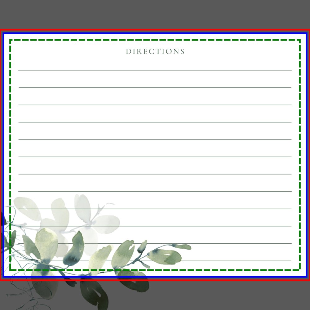 Eucalyptus Bridal Shower Recipe Cards