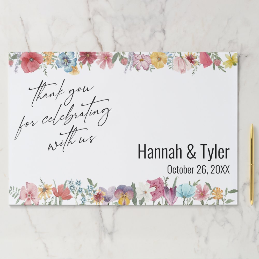 Meadow Wildflower Thank You Paper Placemats