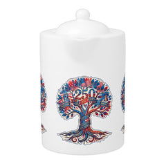Patriotic Tree for America's 250th anniversary Teapot