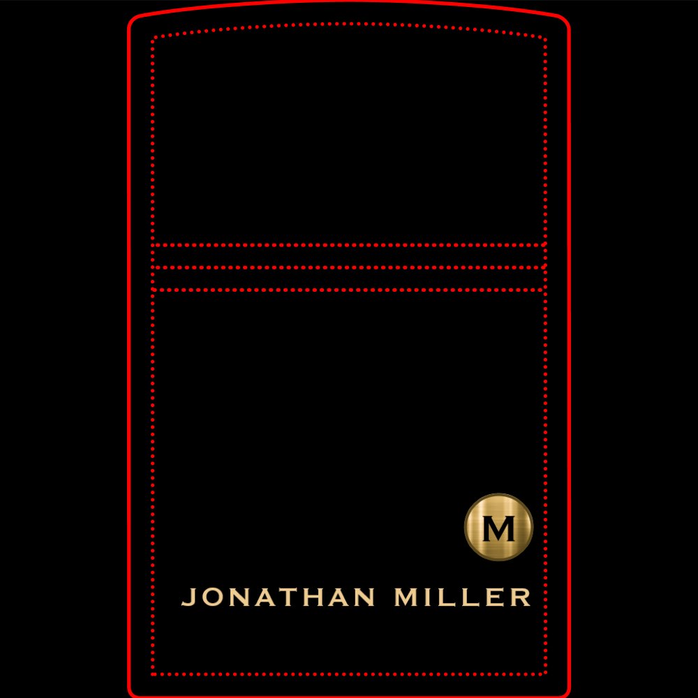 Minimal Black Gold Classic Monogram Zippo Lighter