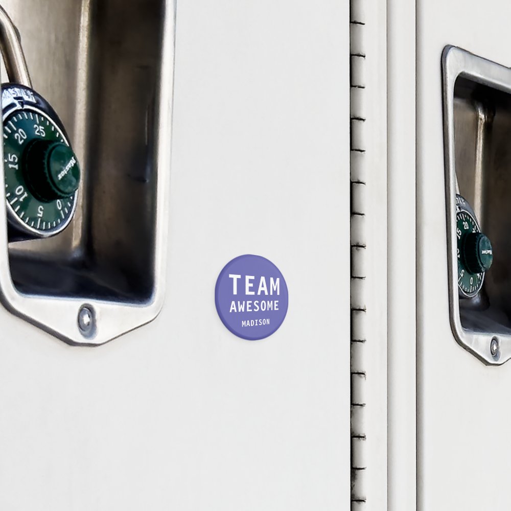 Funny Team Awesome Purple Personalized Name Magnet