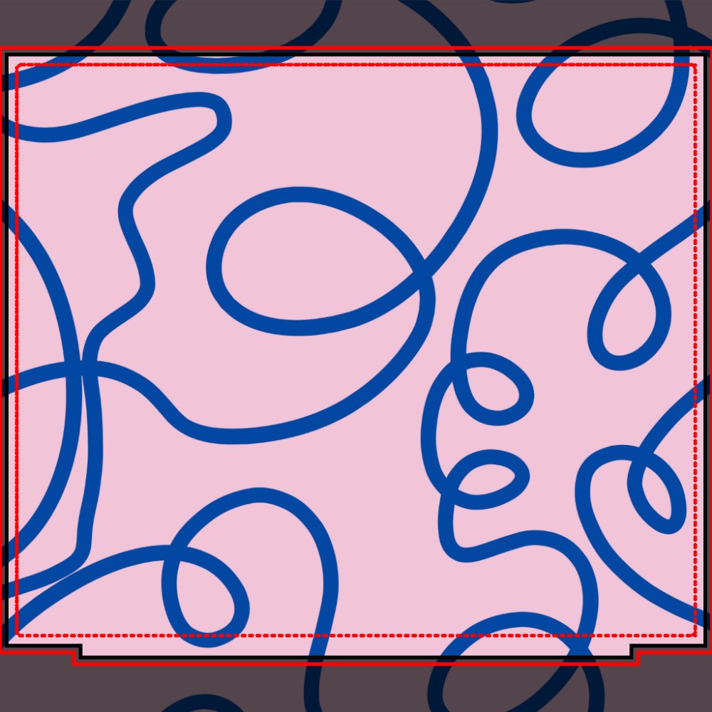 Abstract Line Art Retro Pink And Blue Duvet Cover