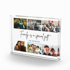 Family is a Special Gift Quote Photo Collage Block