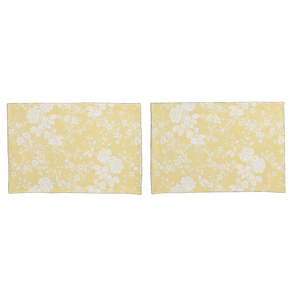 Standard pair Pillowcases Bridal Suite buttercup