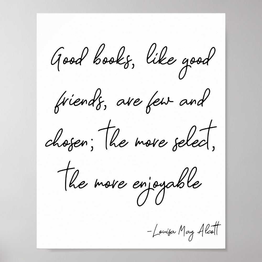 Script Lettering Friendship Quote Art Poster