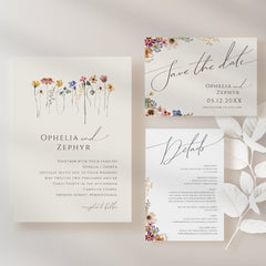 Simple Wildflower | Beige Table Number Chart