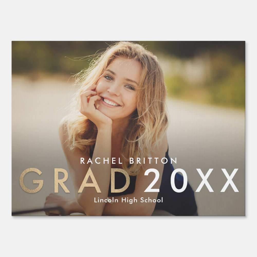 Modern Mix Graduation Yard Sign