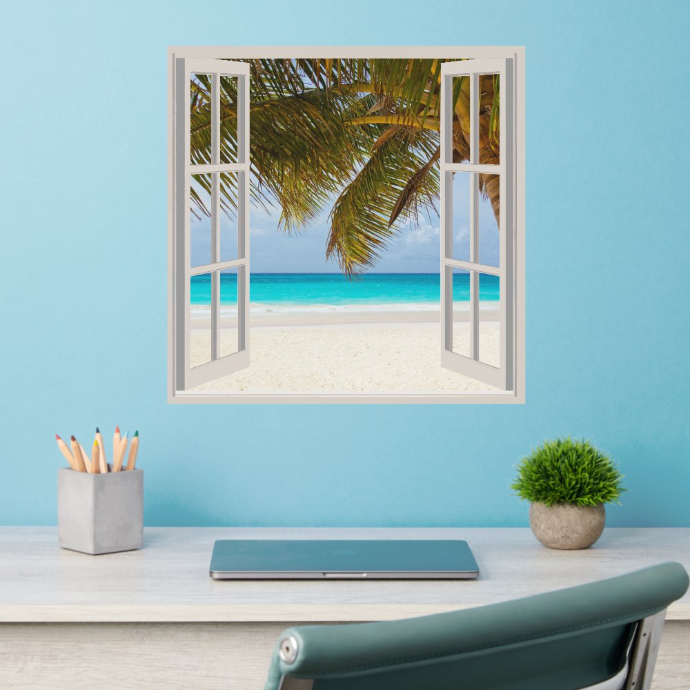 Create your own window view wall decal