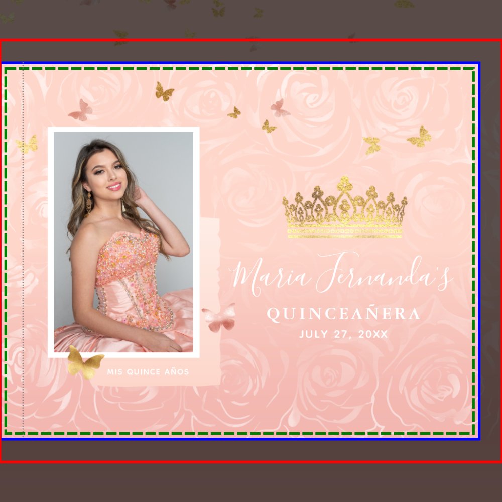 Modern Rose Gold Blush Elegant Photo Quinceanera Guest Book