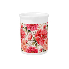 Peony Water Pitcher