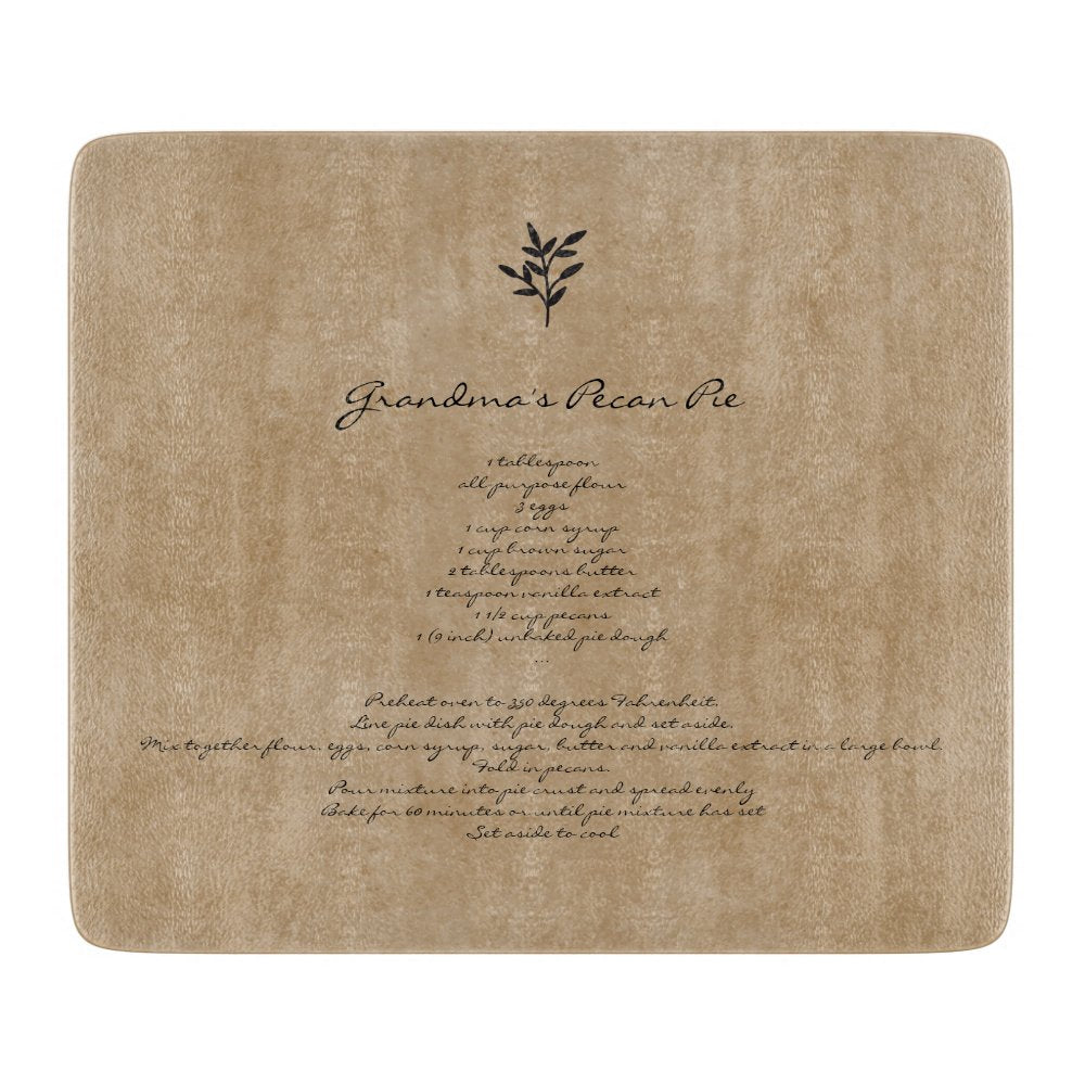 Family Recipe Keepsake Custom Text Cutting Board