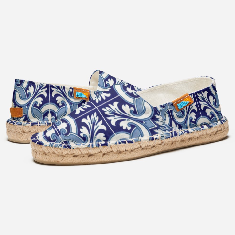 Portuguese blue tile espadrilles