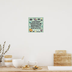 Cute Whimsical Woodland Animals ABC Alphabet Poster