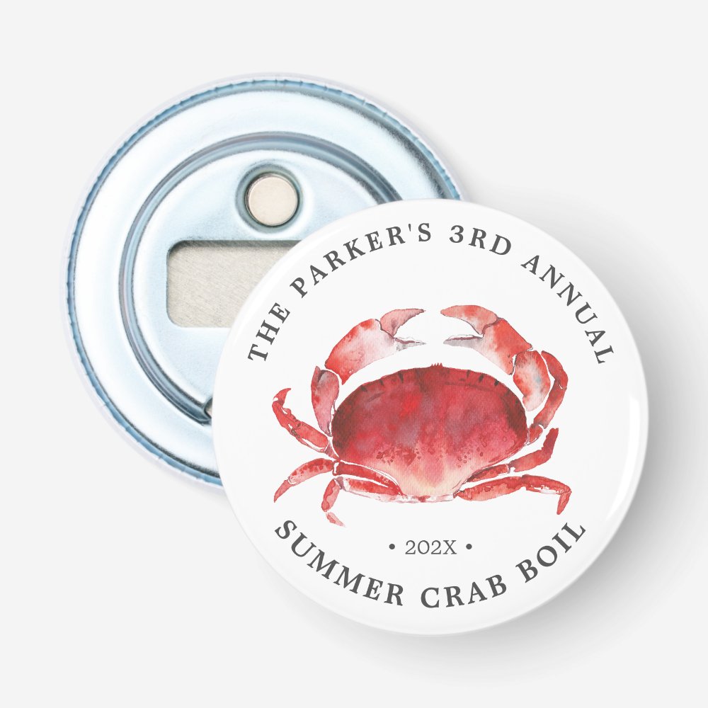 Crimson Crab | Crab Boil Event Bottle Opener