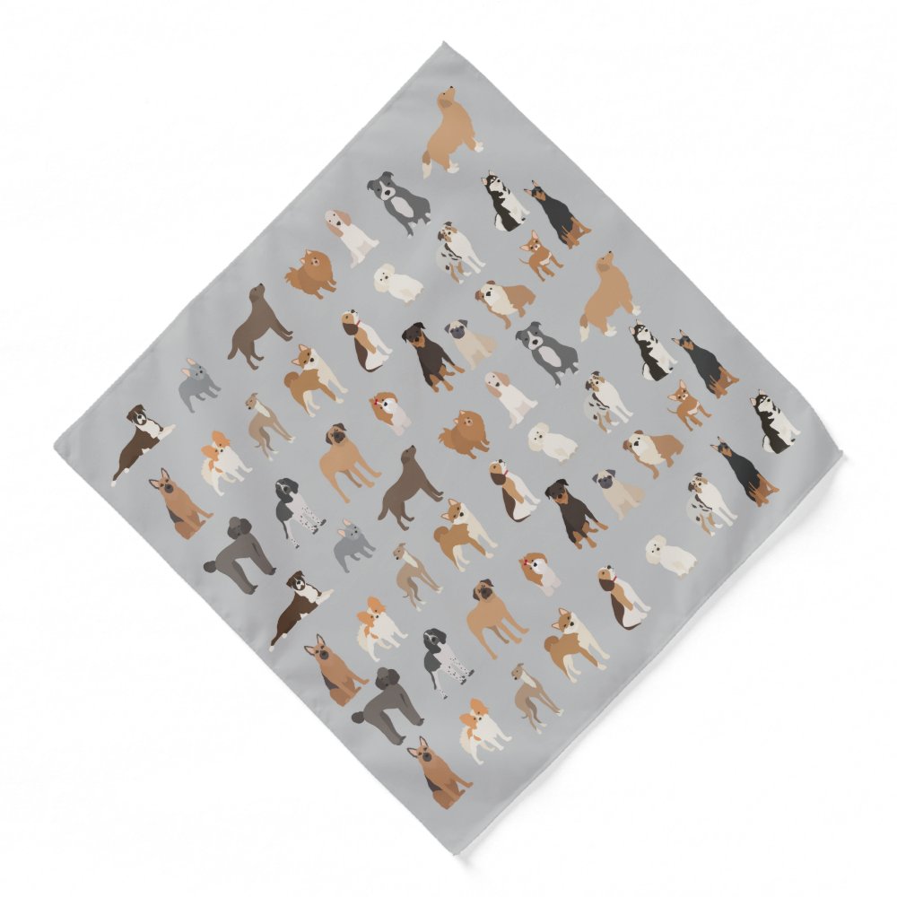 Dog Breed Dog Lover Fun Pattern  Bandana