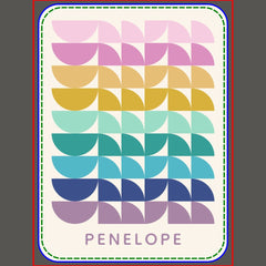 Cute Pastel Rainbow Geometric Shapes Personalized Baby Blanket