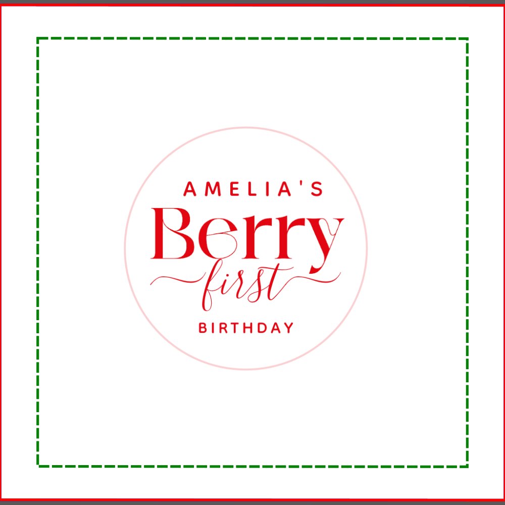 Berry First Birthday Strawberry Girl Paper Cups