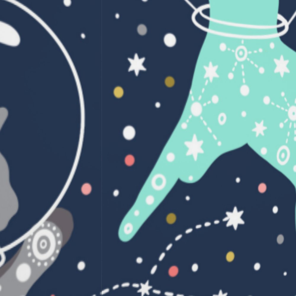 Cute Celestial Mystical Space Cats Wallpaper