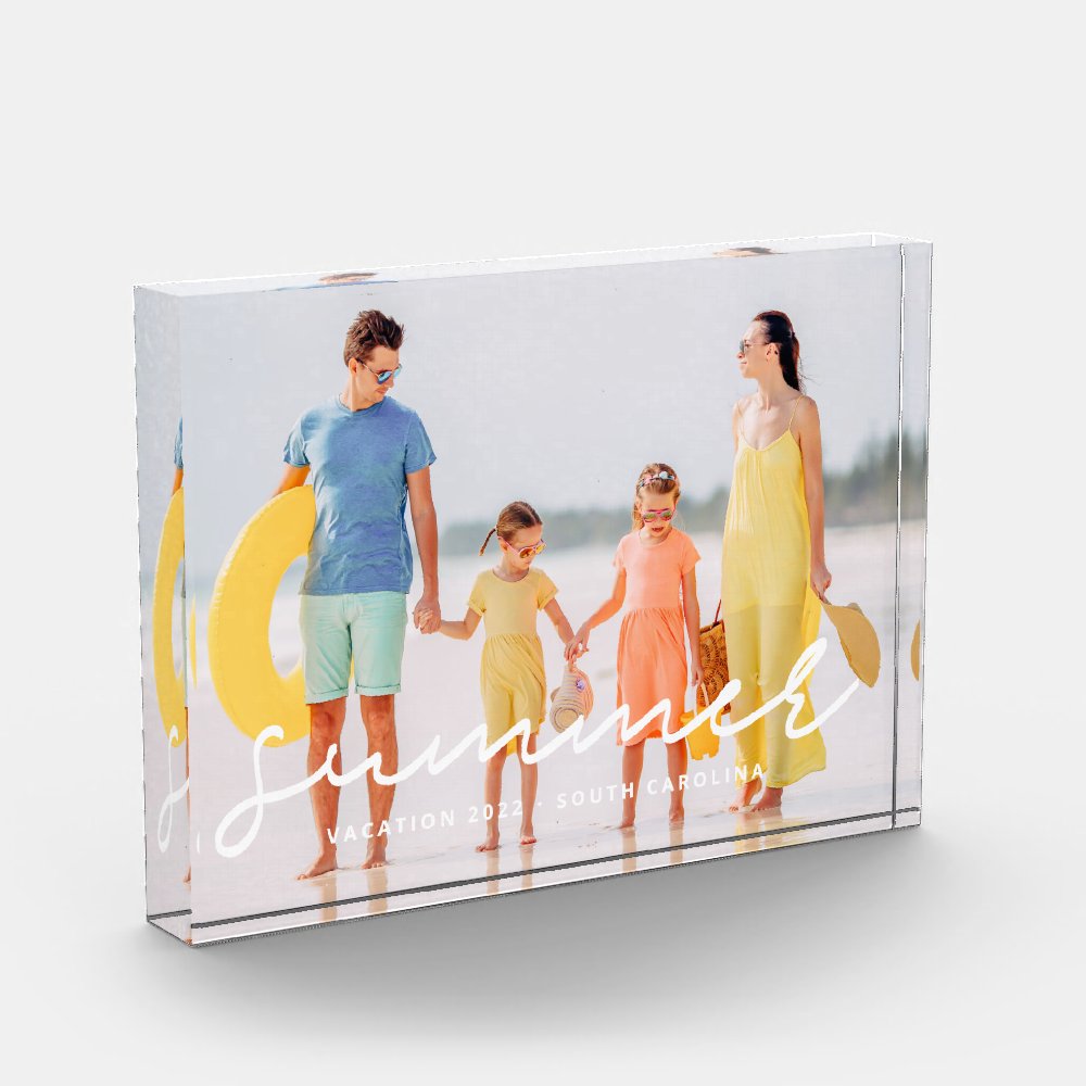 Summer 20XX Family Vacation Modern Simple Photo Block