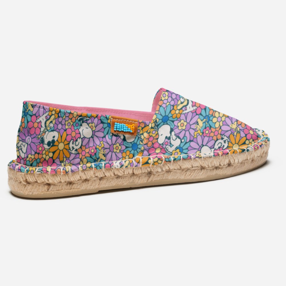 Snoopy & Woodstock Flower Pattern Espadrilles