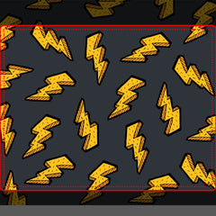 Lightning Bolt Pattern Fun and Pop Metal Lunch Box