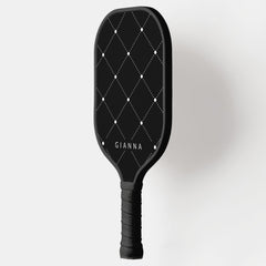 Simple Seamless Pattern Black & White Pickleball Paddle