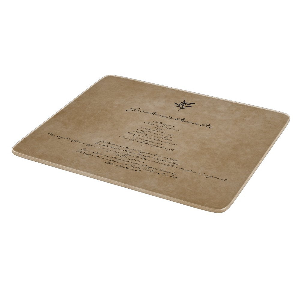 Family Recipe Keepsake Custom Text Cutting Board