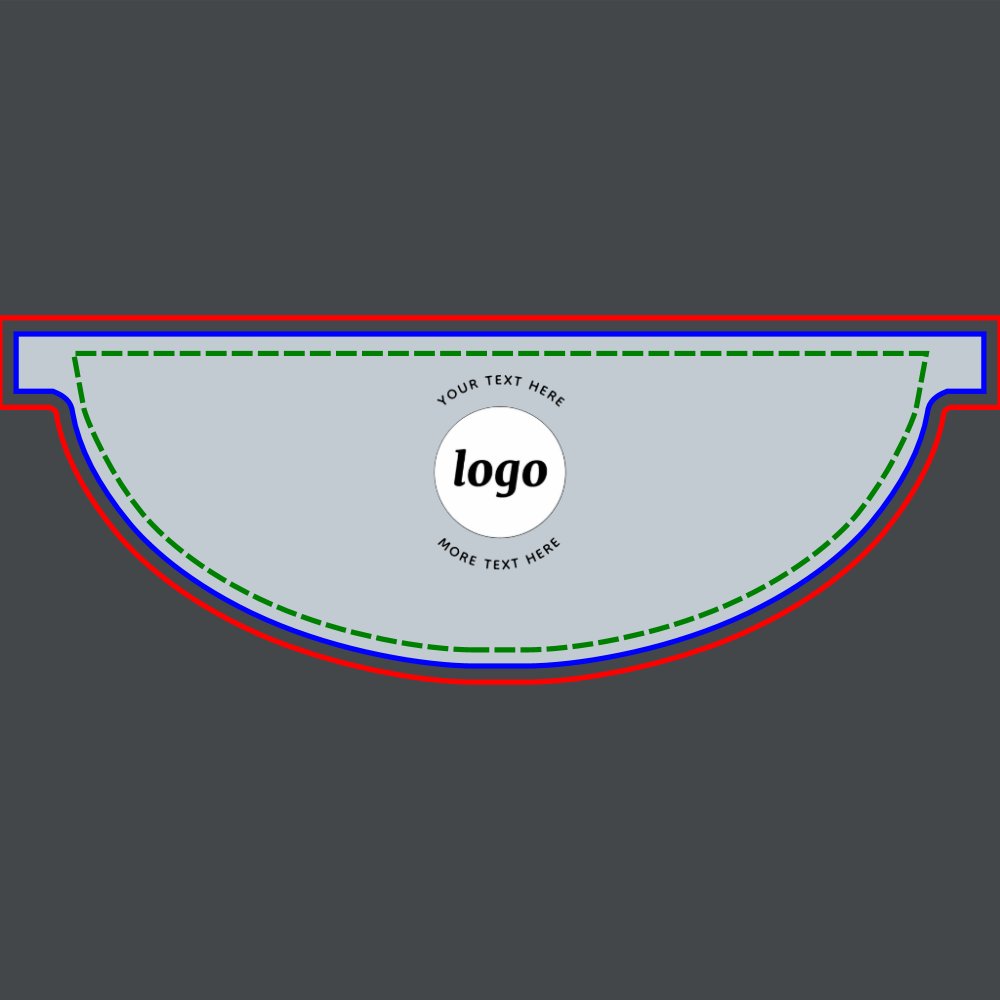 Round Logo Text Promotional Business Blue Fanny Pack