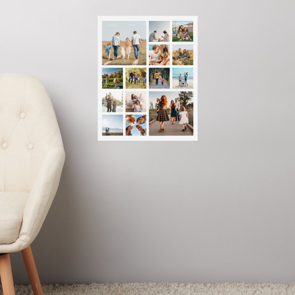 Create Your Own 14 Photo Collage Wall Decal