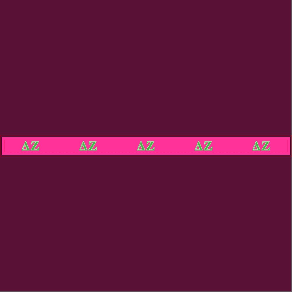 Delta Zeta Green Letters Pet Leash