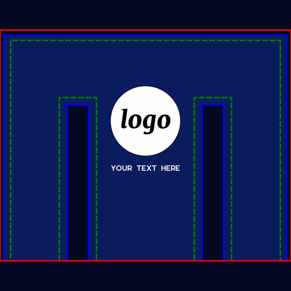 Logo Text Promotional Business Navy Blue Duffle Bag