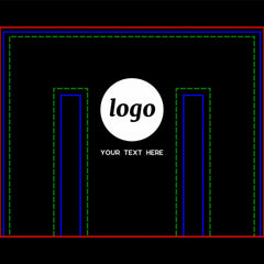 Logo Text Promotional Business Black Duffle Bag