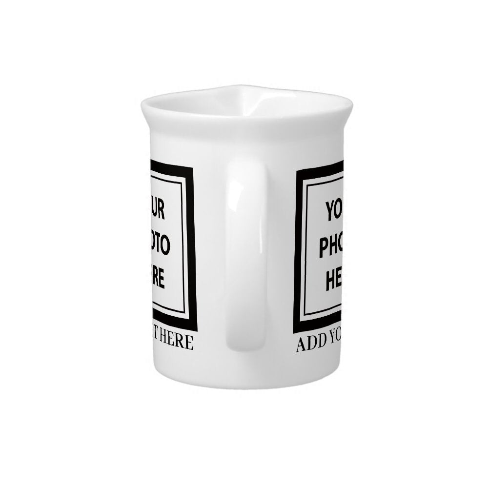 Upload 3 Photos & Add Text – Customize Picture Beverage Pitcher
